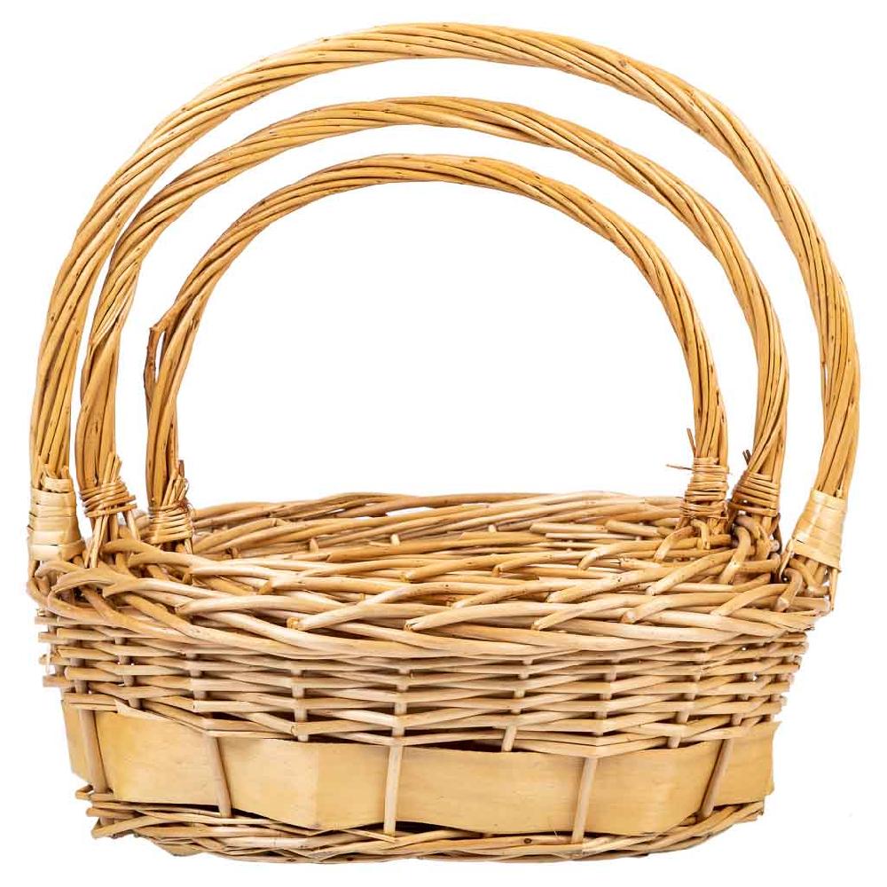 Creaciones Meng HOGAR - CESTAS - Cestas Mimbre Set 3 Pzas