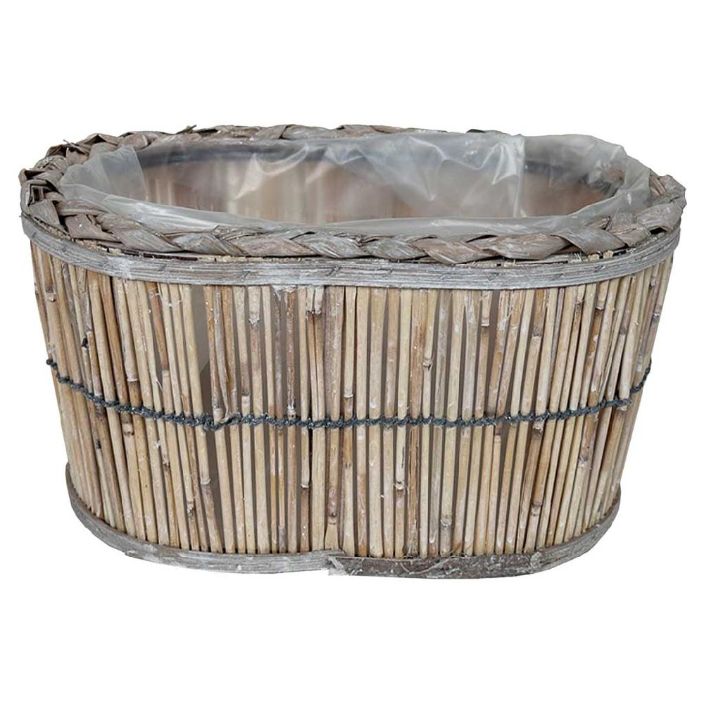 Creaciones meng HOGAR - CESTOS - cesto ovalado de bambú marrón