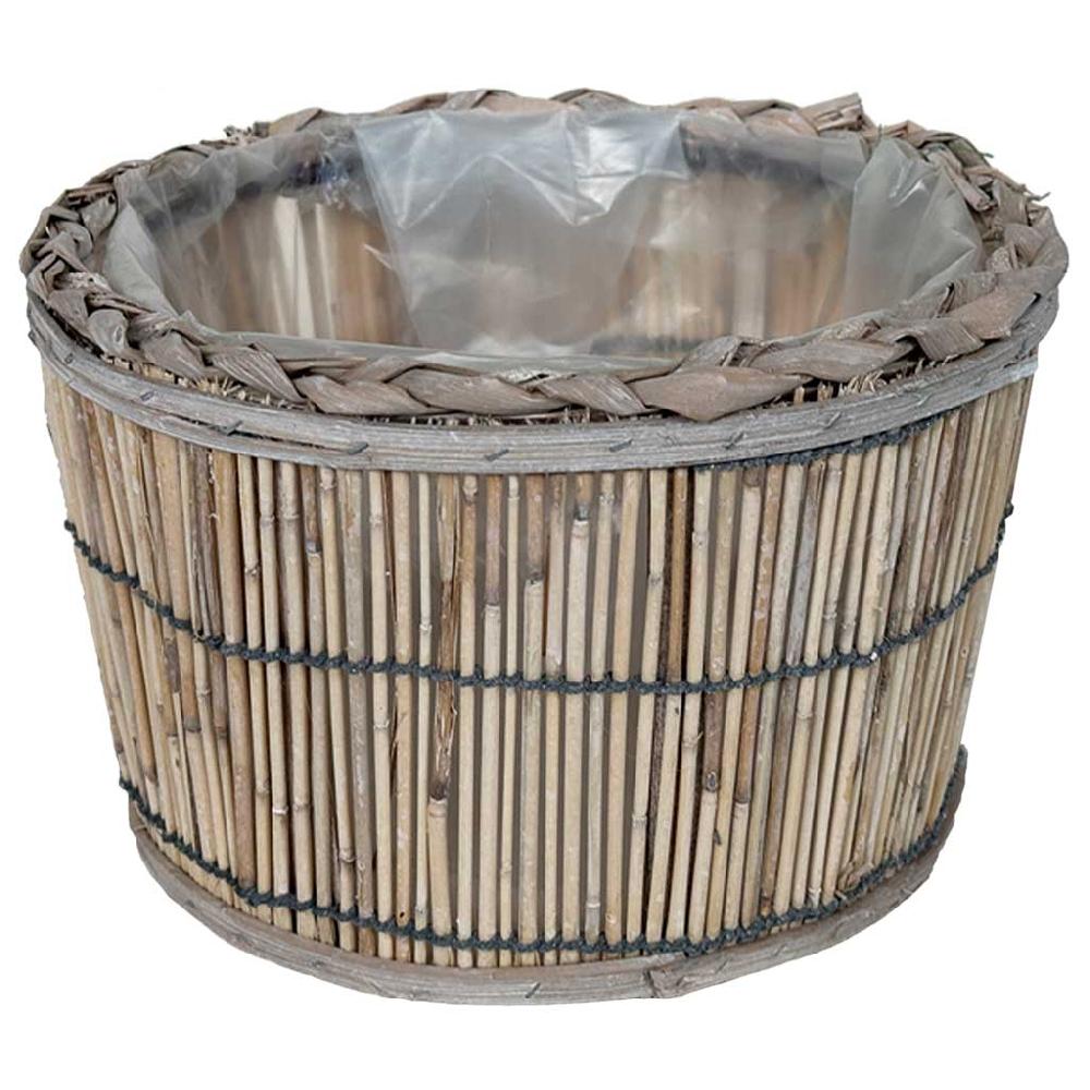 Creaciones meng HOGAR - CESTOS - cesto redondo de bambú marrón