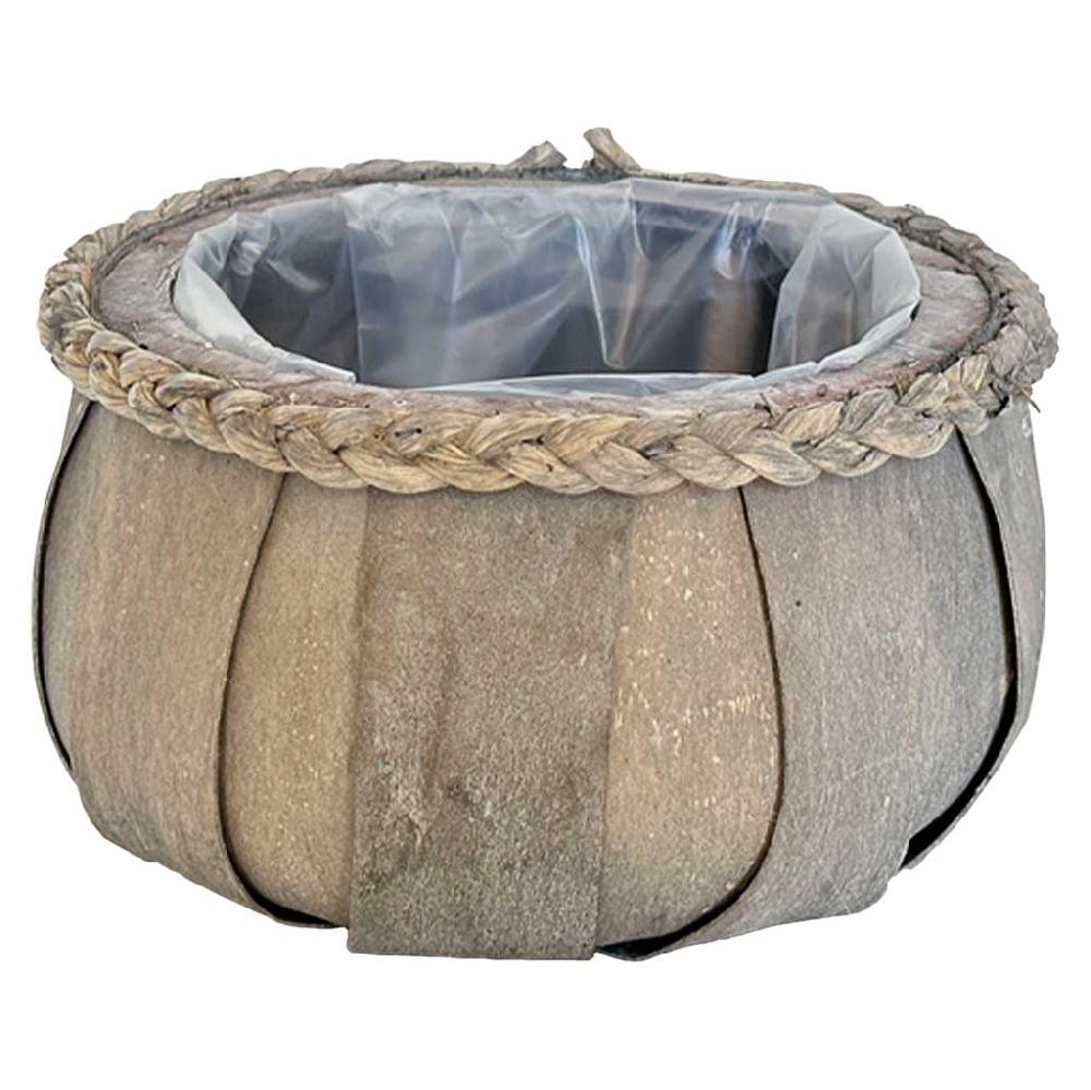 Creaciones meng HOGAR - CESTOS - cesto redondo de madera azul