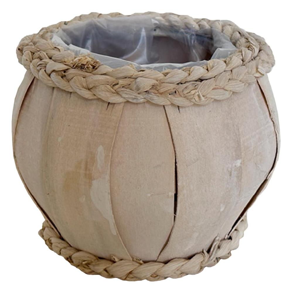 Creaciones meng HOGAR - CESTOS - cesto redondo de madera blanco