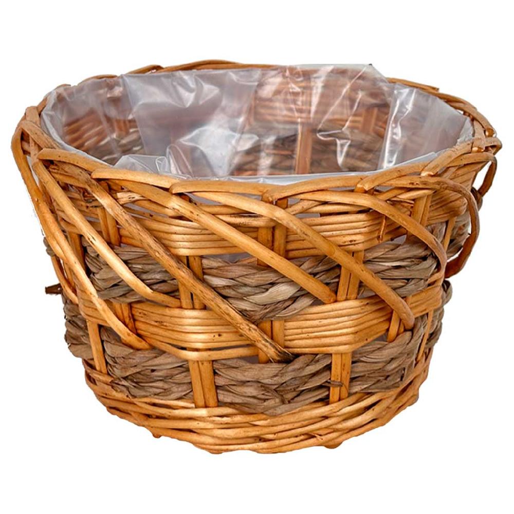 Creaciones meng HOGAR - CESTOS - cesto redondo de mimbre marrón