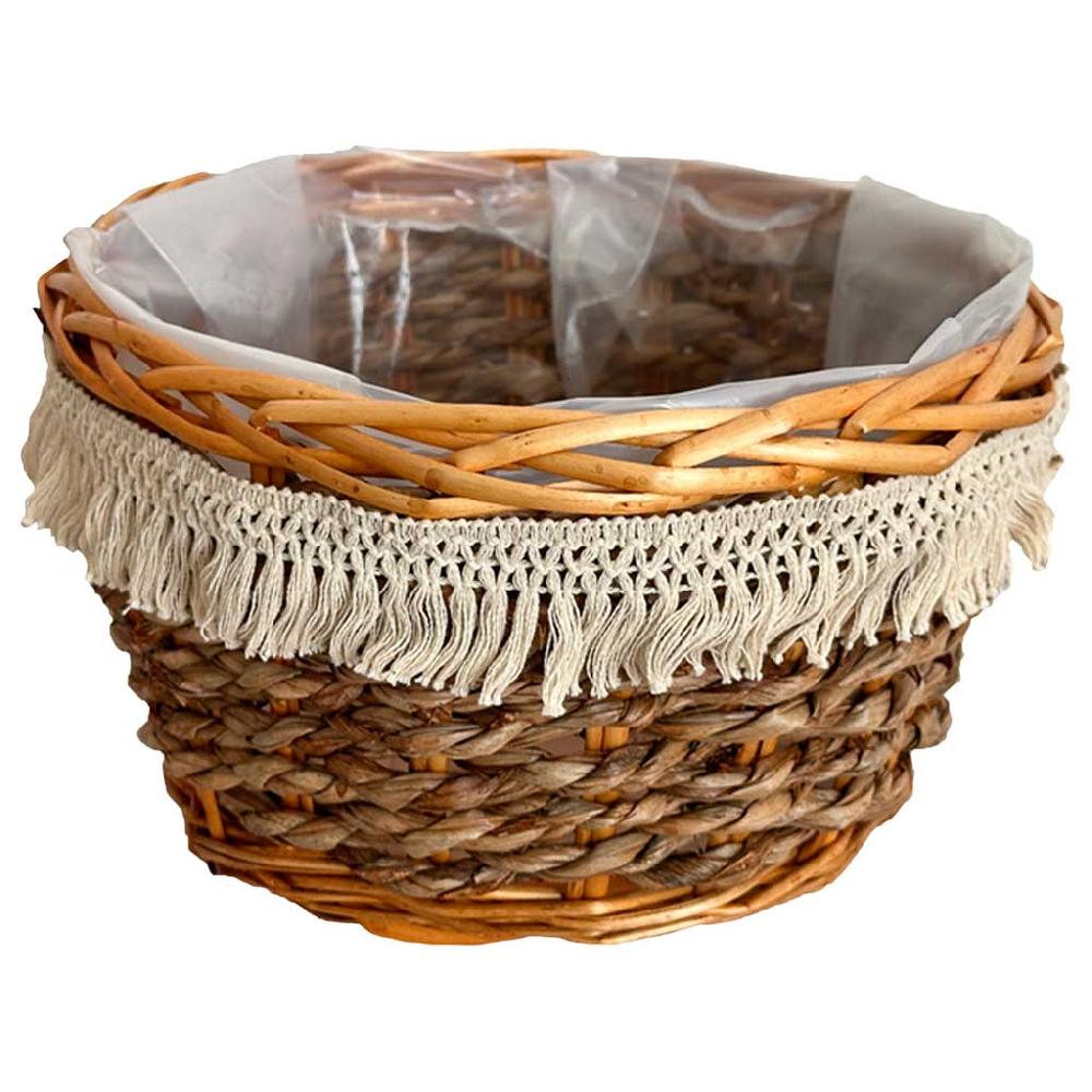 Creaciones meng HOGAR - CESTOS - cesto redondo de mimbre marrón