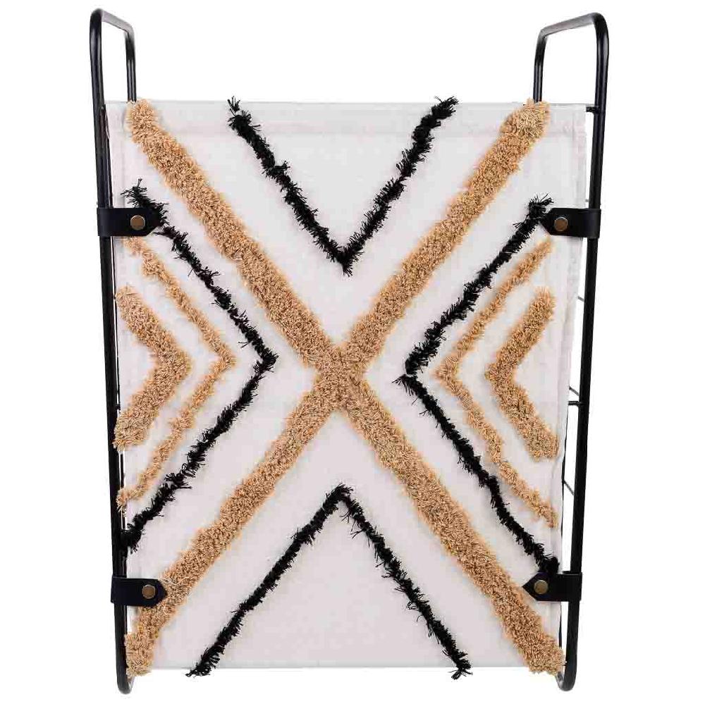 Creaciones Meng HOGAR - CESTOS DE ROPA - Cesto De La Ropa De Metal Y Tela