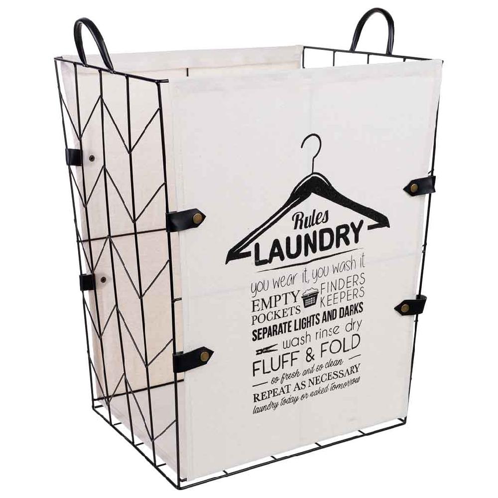 Creaciones meng HOGAR - CESTOS DE ROPA - cesto de la ropa de metal y tela