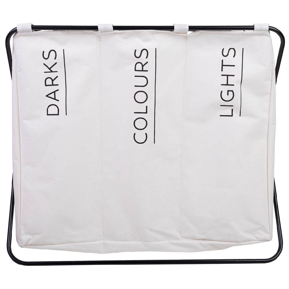 Creaciones Meng HOGAR - CESTOS DE ROPA - Cesto De La Ropa De Metal Y Tela