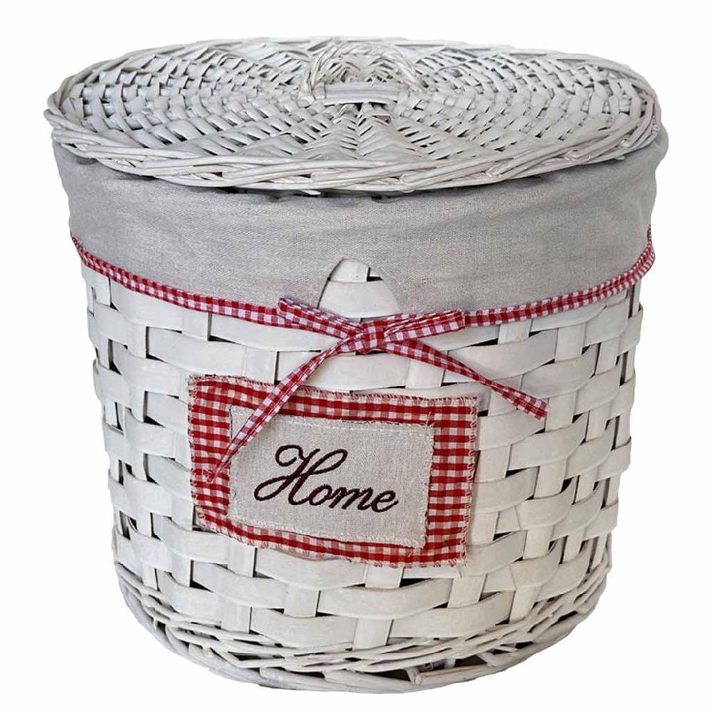 Creaciones meng HOGAR - CESTOS DE ROPA - cesto de ropa de mimbre blanco