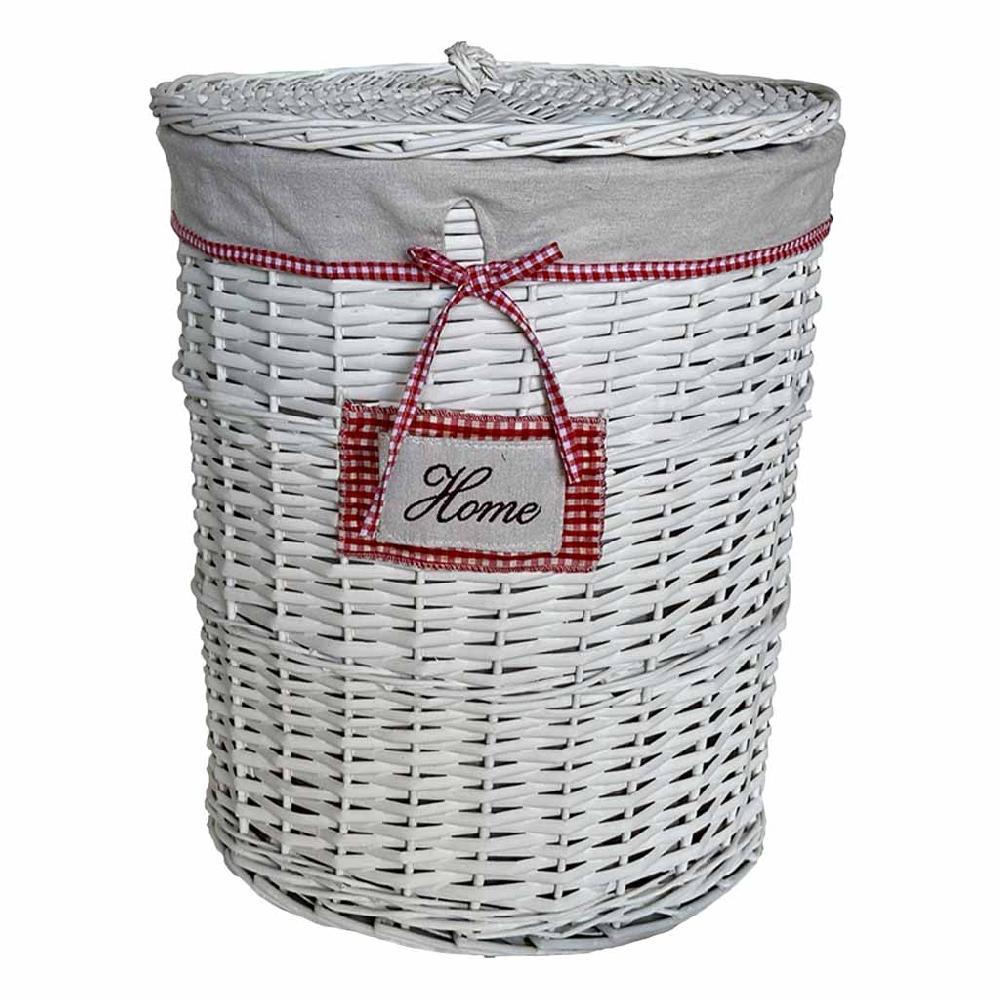 Creaciones meng HOGAR - CESTOS DE ROPA - cesto de ropa de mimbre blanco