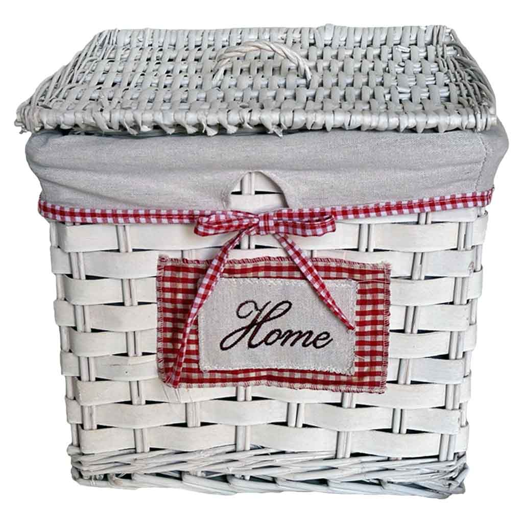 Creaciones meng HOGAR - CESTOS DE ROPA - cesto de ropa de mimbre blanco