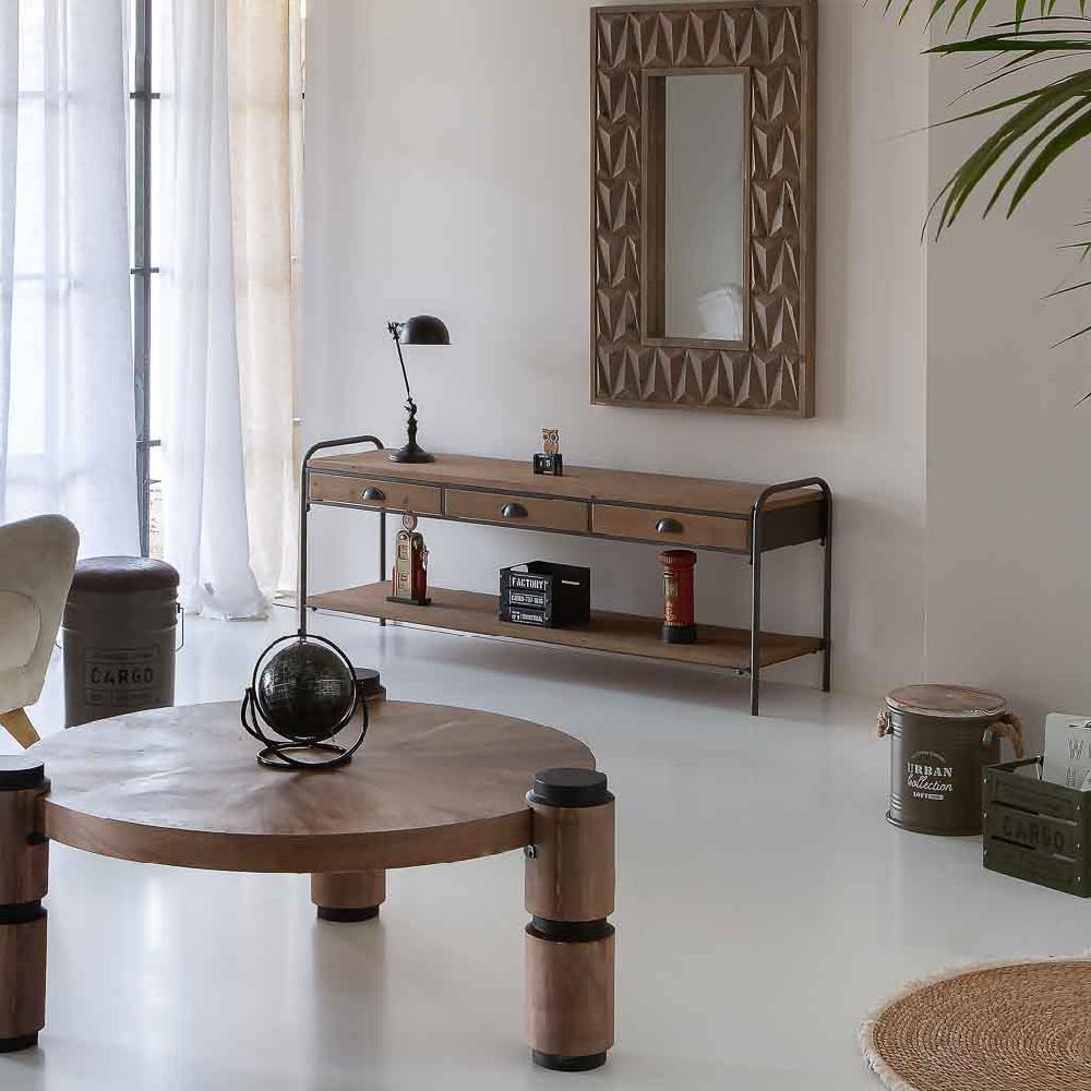 Creaciones Meng HOGAR - CESTOS DE ROPA - Cesto Ropa De Metal Tapa De Madera Y Asas De Cuerda Impresa Verde