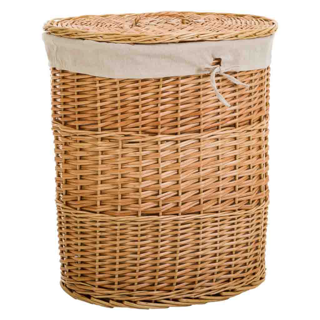 Creaciones Meng HOGAR - CESTOS DE ROPA - Cestos De Ropa De Mimbre Buff Forrados Set 3 Pzas