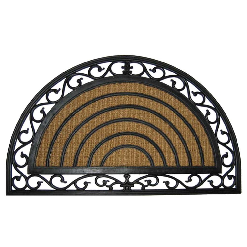 Creaciones meng HOGAR - FELPUDOS LIMPIABARROS - felpudo de caucho y coco natural marron