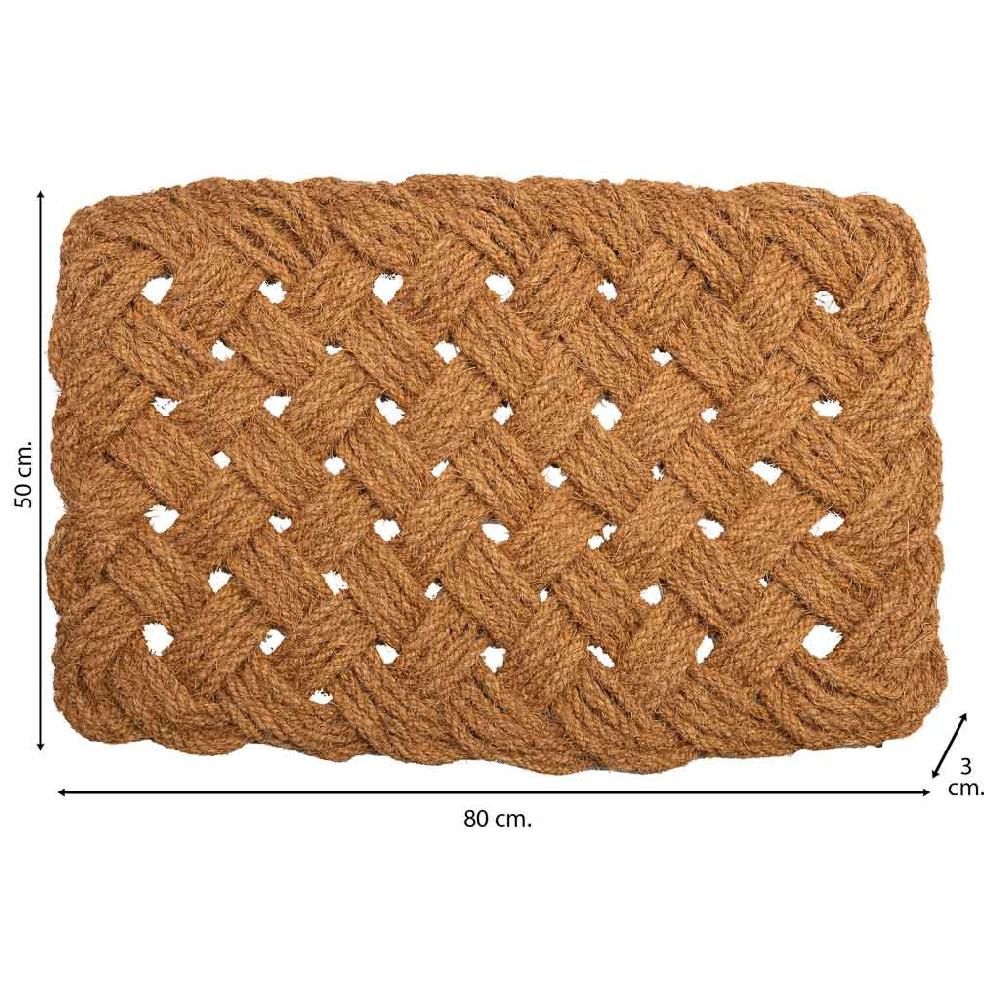 Creaciones Meng HOGAR - FELPUDOS LIMPIABARROS - Felpudo De Cuerda De Coco Marron