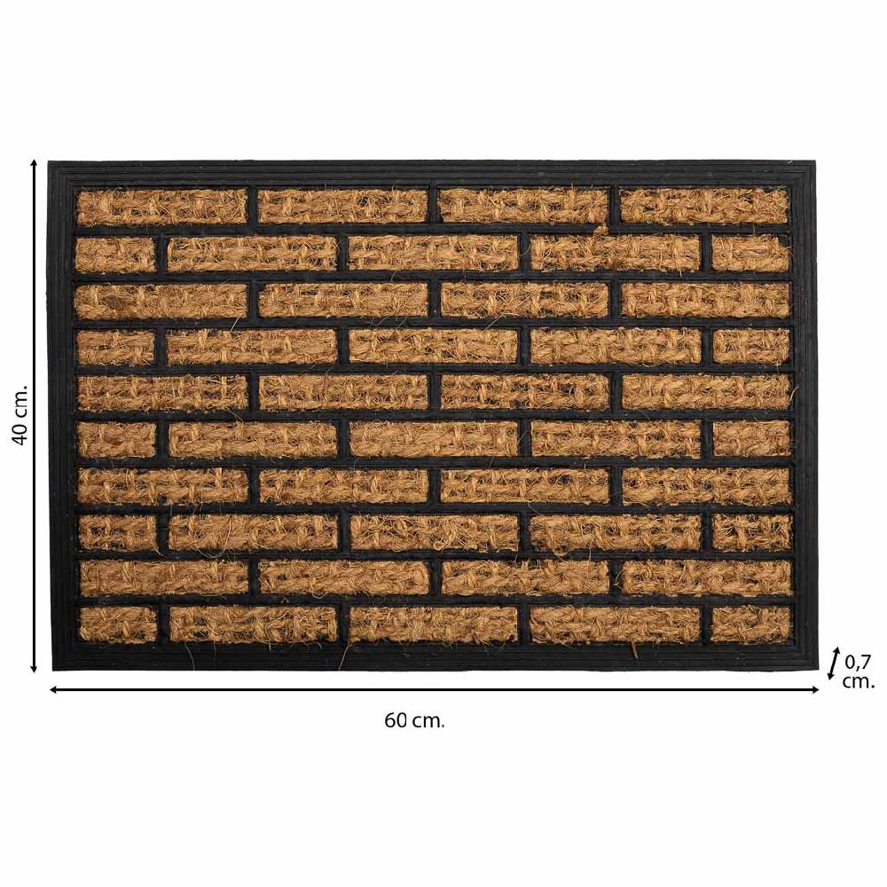 Creaciones Meng HOGAR - FELPUDOS LIMPIABARROS - Felpudo De Fibra Y Goma Marron