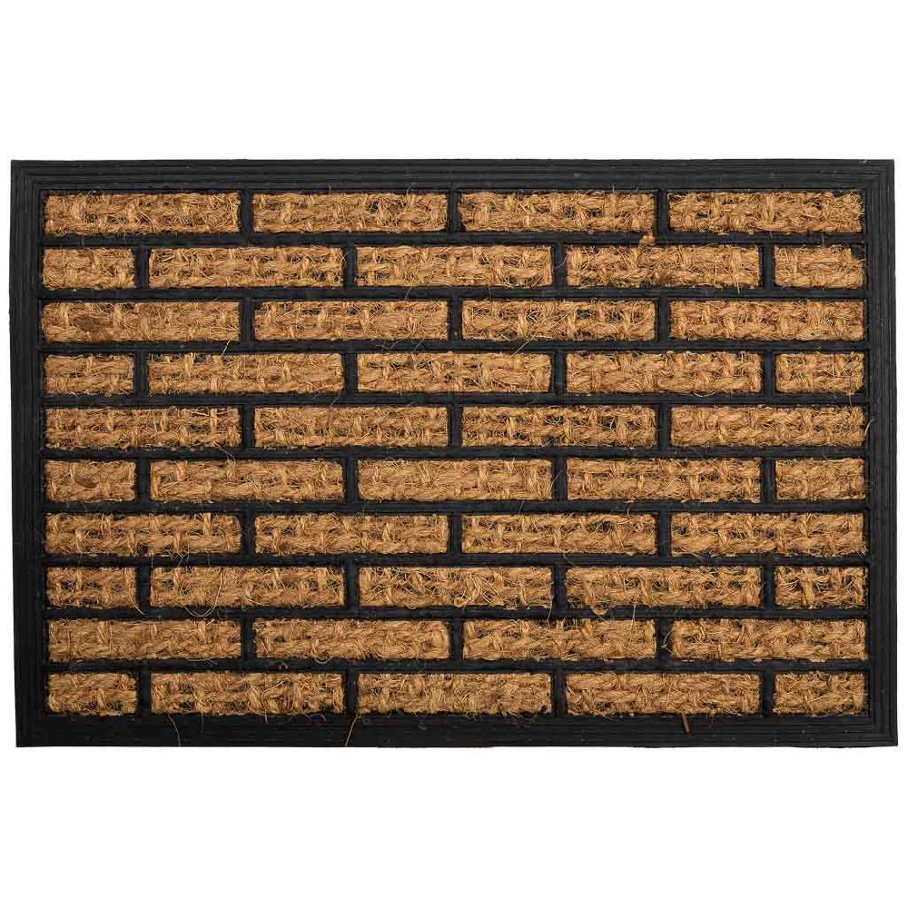 Creaciones meng HOGAR - FELPUDOS LIMPIABARROS - felpudo de fibra y goma marron