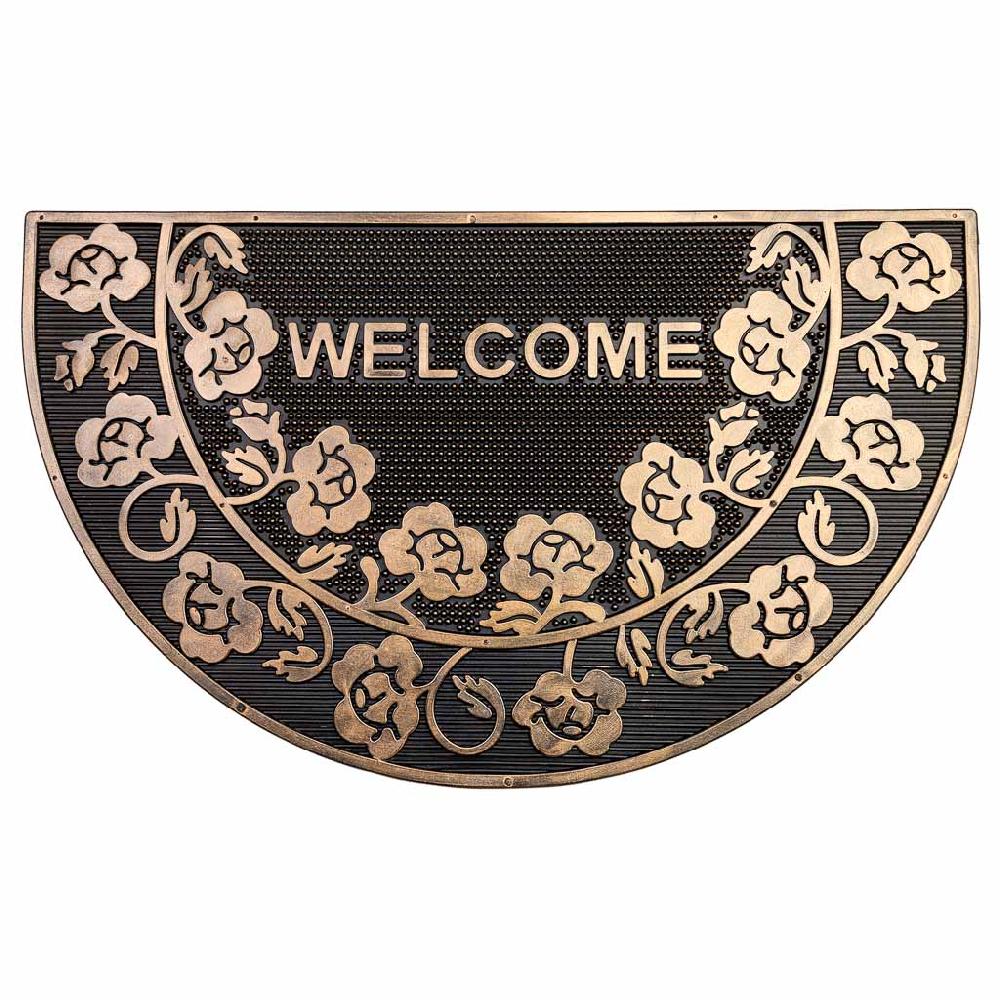 Creaciones meng HOGAR - FELPUDOS LIMPIABARROS - felpudo de goma acabado cobre negro