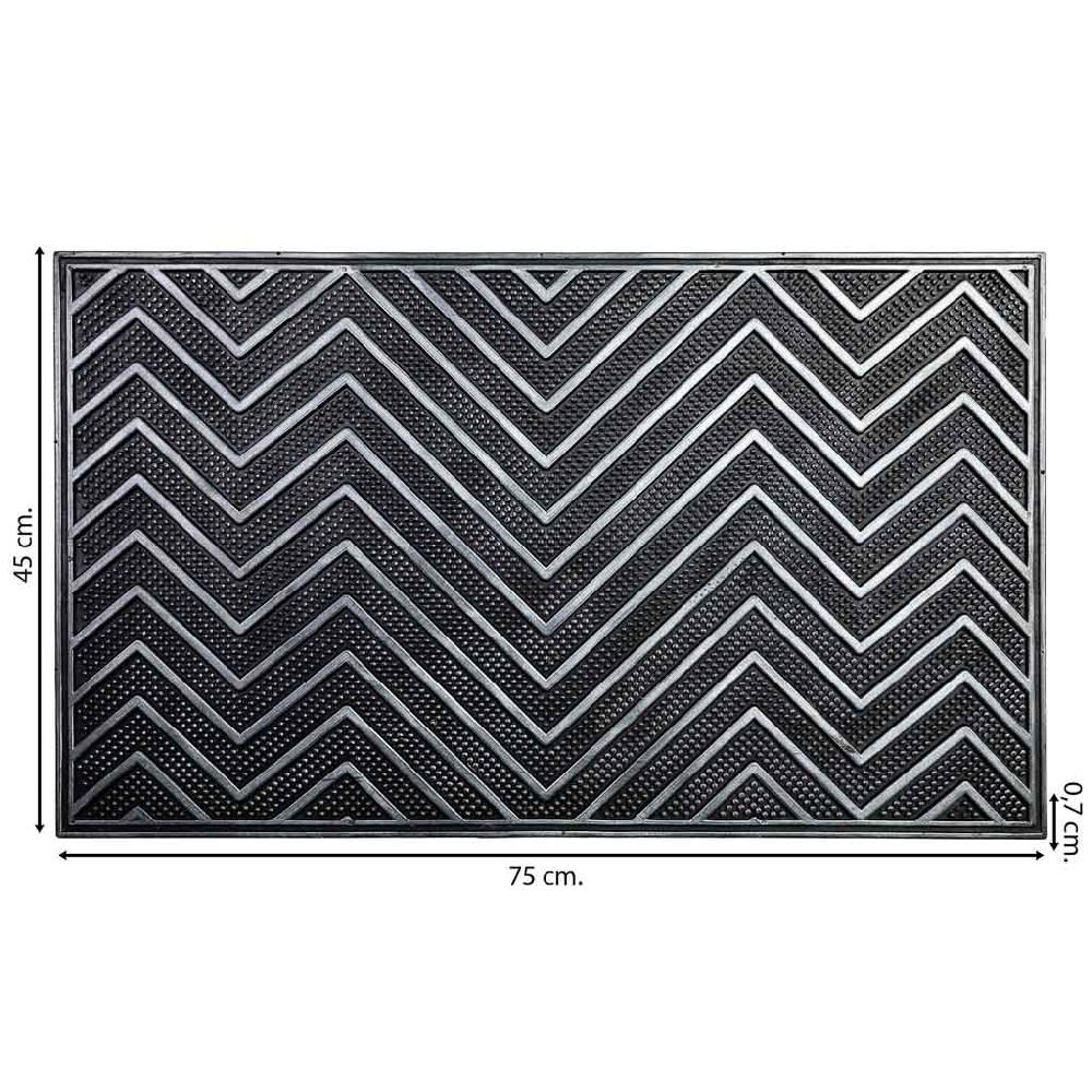 Creaciones Meng HOGAR - FELPUDOS LIMPIABARROS - Felpudo De Goma Negro