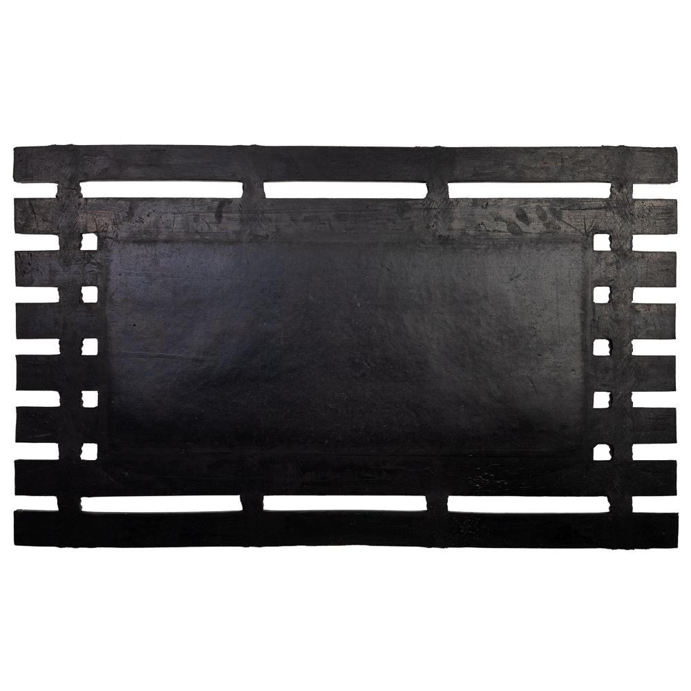 Creaciones Meng HOGAR - FELPUDOS LIMPIABARROS - Felpudo De Goma Y Fibra Natural Impreso Huellas Marron