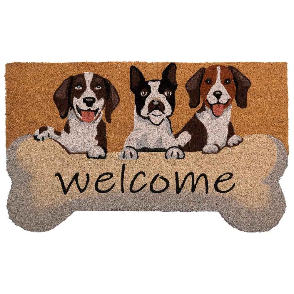 Creaciones meng HOGAR - FELPUDOS LIMPIABARROS - felpudo de pvc impreso marron