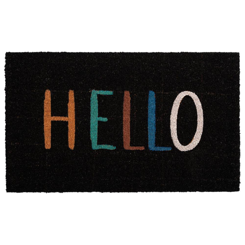 Creaciones meng HOGAR - FELPUDOS LIMPIABARROS - felpudo de pvc impreso negro