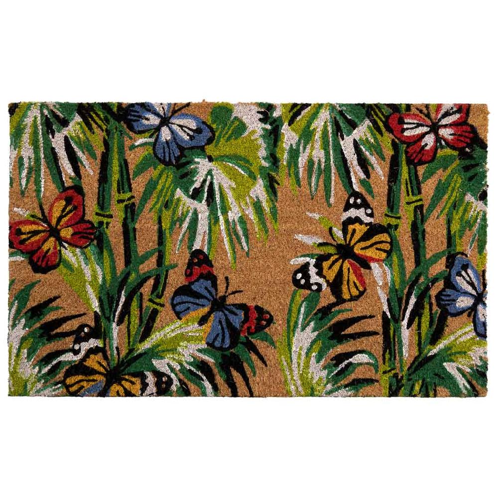 Creaciones meng HOGAR - FELPUDOS LIMPIABARROS - felpudo de pvc impreso verde