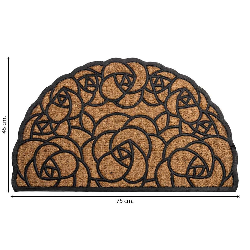 Creaciones Meng HOGAR - FELPUDOS LIMPIABARROS - Felpudo Semicircular De Coco Natural