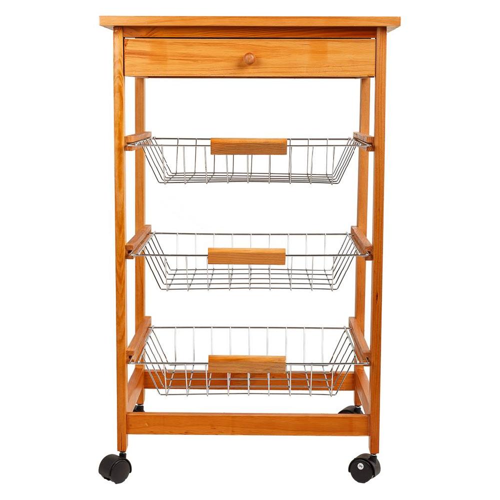 Creaciones Meng HOGAR - ISLAS DE COCINA - Kit Carro De Cocina De Madera