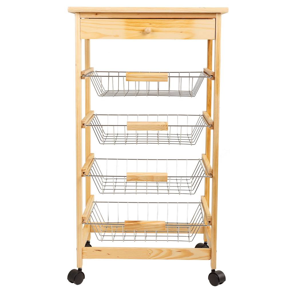 Creaciones Meng HOGAR - ISLAS DE COCINA - Kit Carro De Cocina De Madera