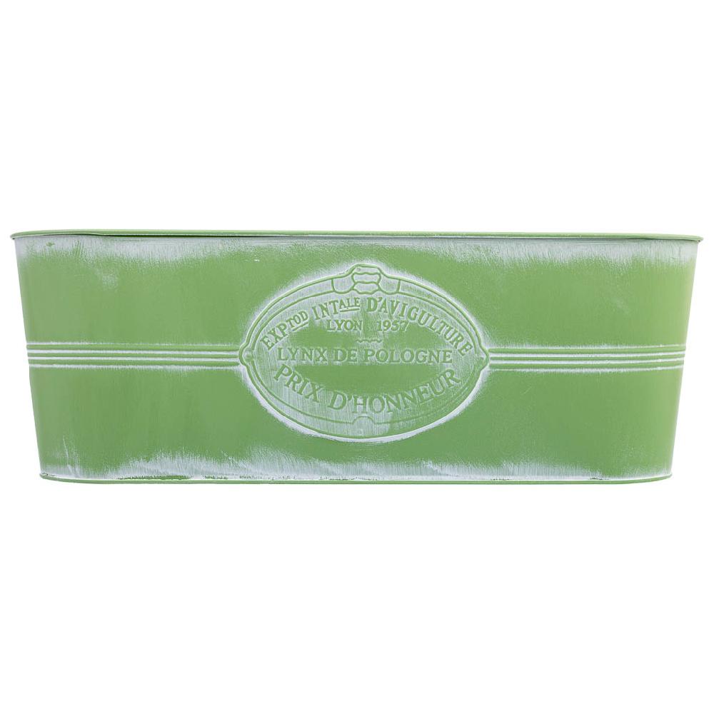 Creaciones Meng HOGAR - MACETEROS CUBOS REGADERAS - Barreño De Metal Verde