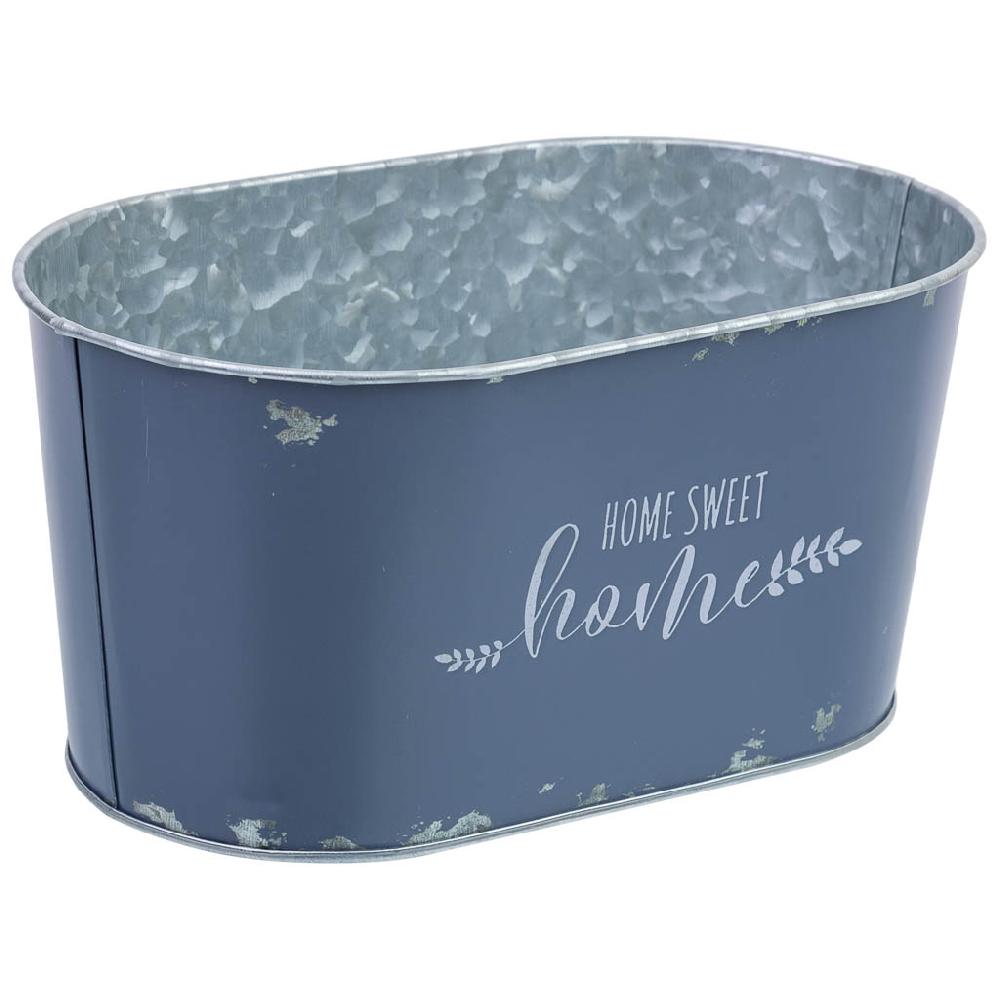 Creaciones meng HOGAR - MACETEROS CUBOS REGADERAS - cesto de metal azul