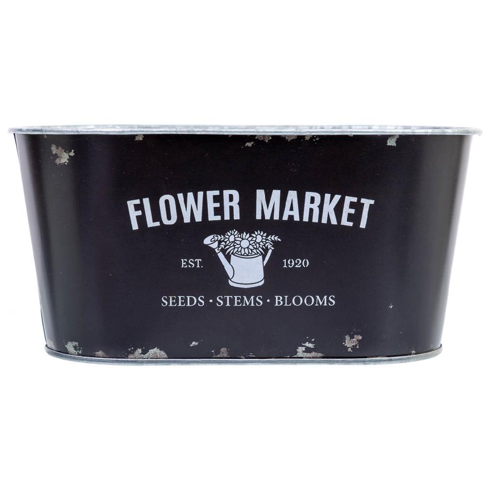 Creaciones Meng HOGAR - MACETEROS CUBOS REGADERAS - Cesto De Metal Negro