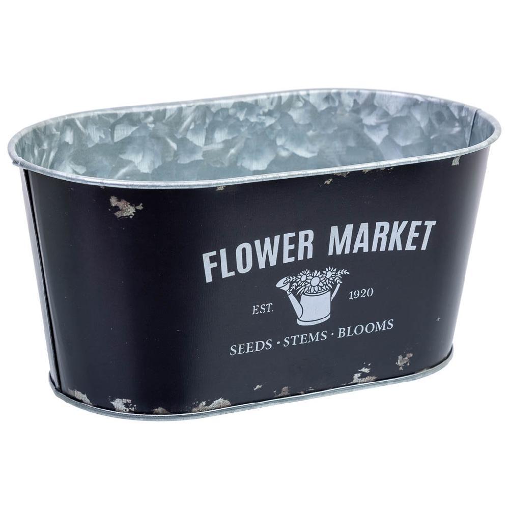 Creaciones meng HOGAR - MACETEROS CUBOS REGADERAS - cesto de metal negro