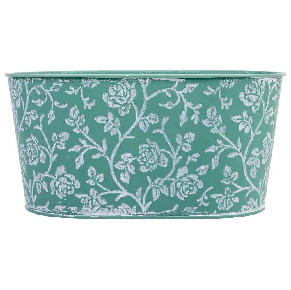 Creaciones Meng HOGAR - MACETEROS CUBOS REGADERAS - Cesto Metalico Azul