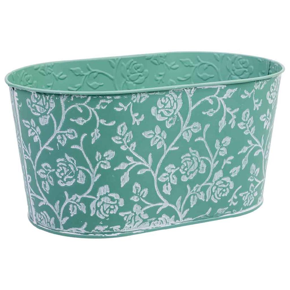 Creaciones meng HOGAR - MACETEROS CUBOS REGADERAS - cesto metalico azul