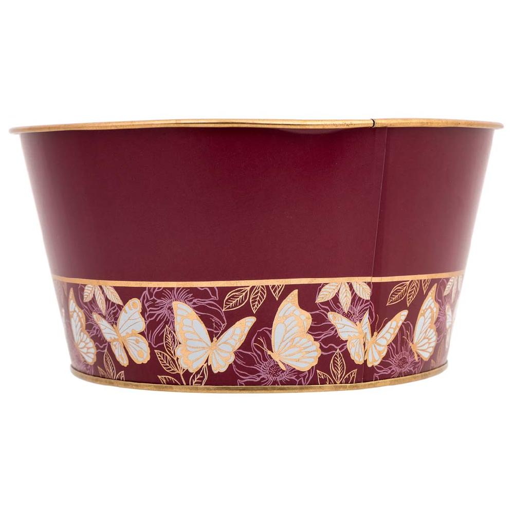 Creaciones Meng HOGAR - MACETEROS CUBOS REGADERAS - Cesto Metalico Rojo