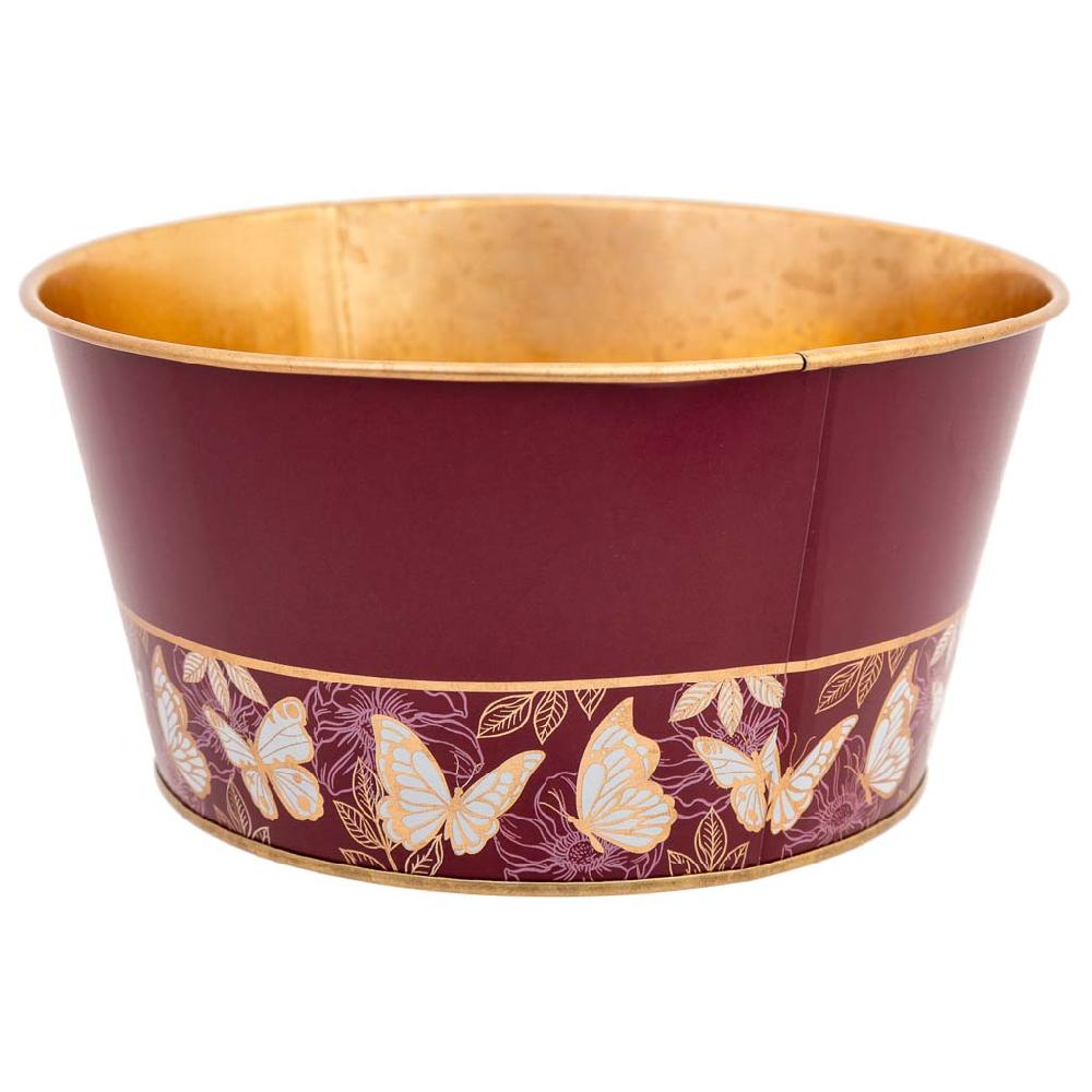 Creaciones meng HOGAR - MACETEROS CUBOS REGADERAS - cesto metalico rojo