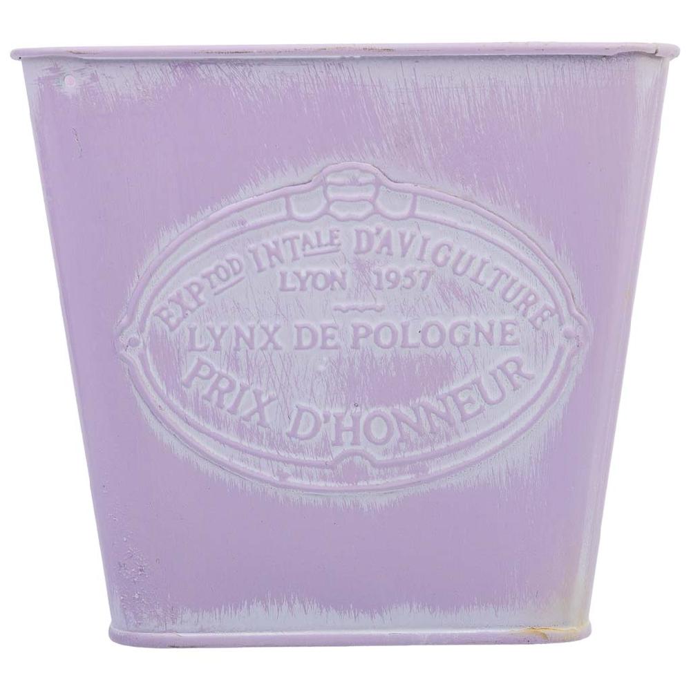 Creaciones Meng HOGAR - MACETEROS CUBOS REGADERAS - Cesto Metalico Rosa