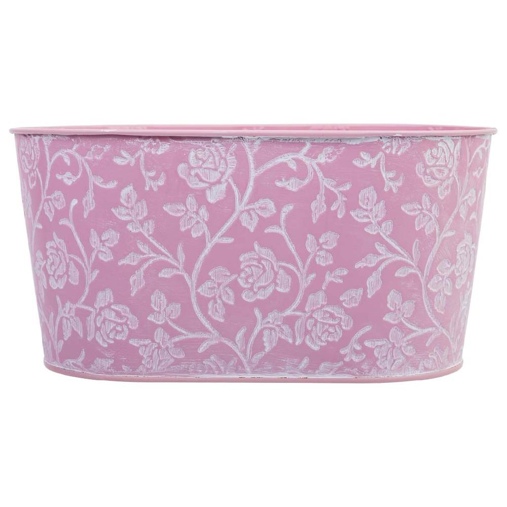 Creaciones Meng HOGAR - MACETEROS CUBOS REGADERAS - Cesto Metalico Rosa