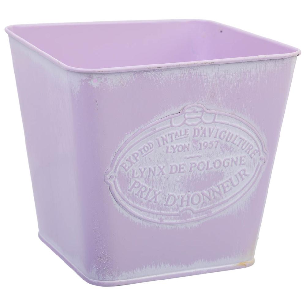 Creaciones meng HOGAR - MACETEROS CUBOS REGADERAS - cesto metalico rosa