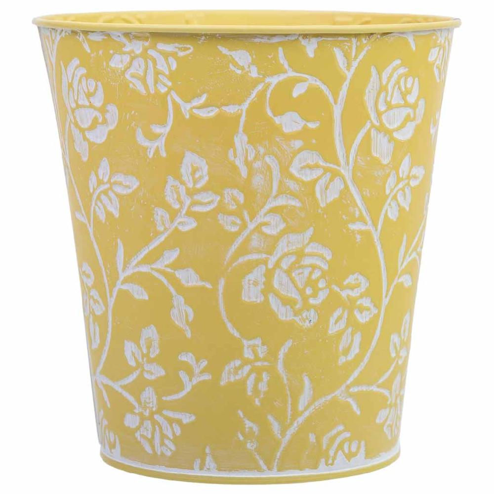 Creaciones Meng HOGAR - MACETEROS CUBOS REGADERAS - Cubo Metalico Amarillo