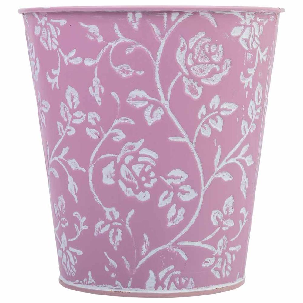 Creaciones Meng HOGAR - MACETEROS CUBOS REGADERAS - Cubo Metalico Rosa