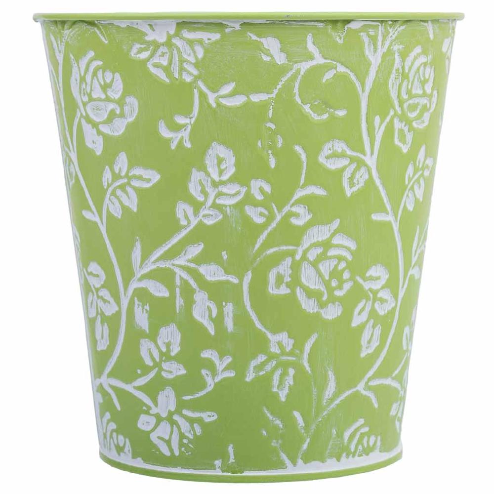 Creaciones Meng HOGAR - MACETEROS CUBOS REGADERAS - Cubo Metalico Verde