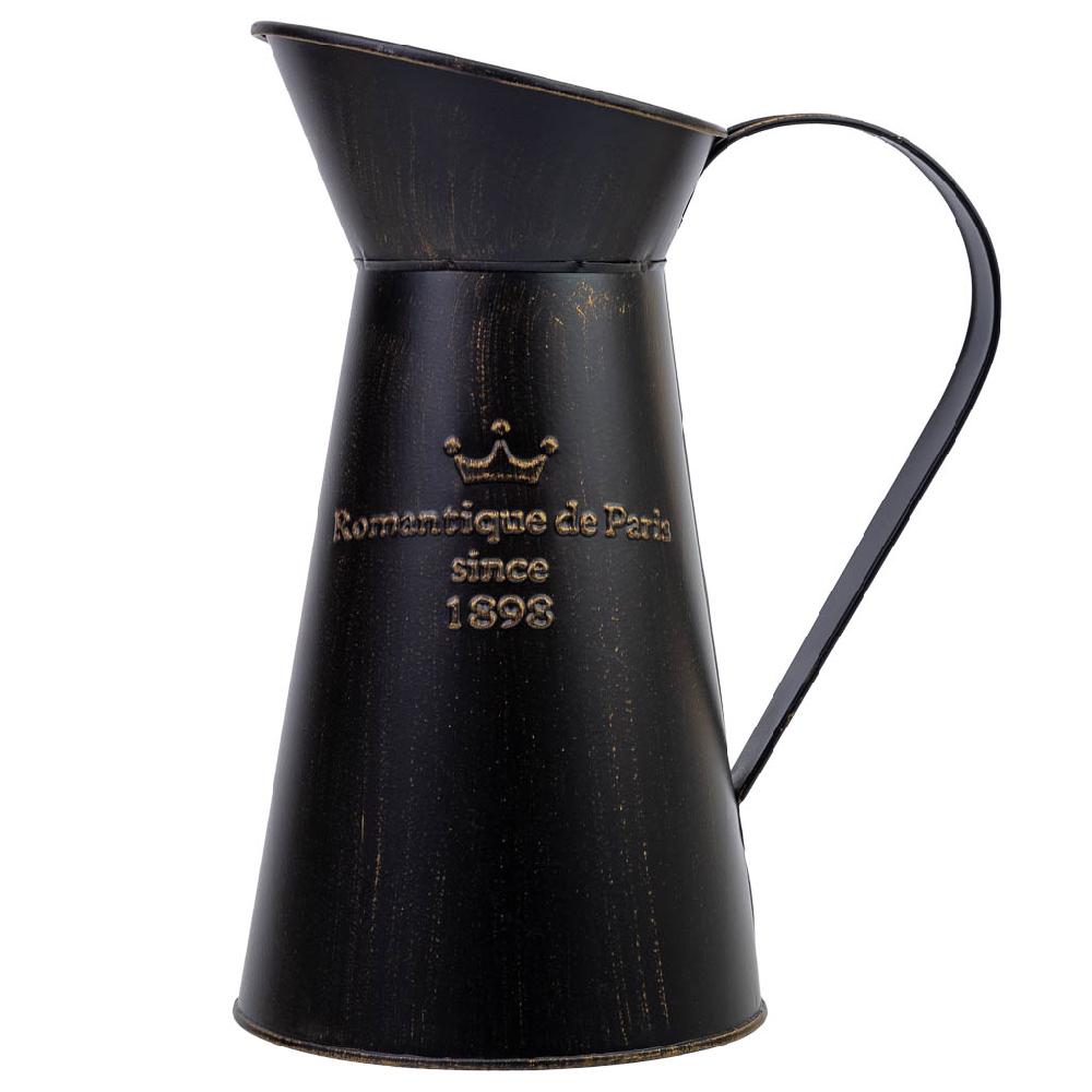 Creaciones Meng HOGAR - MACETEROS CUBOS REGADERAS - Jarra De Metal Negra