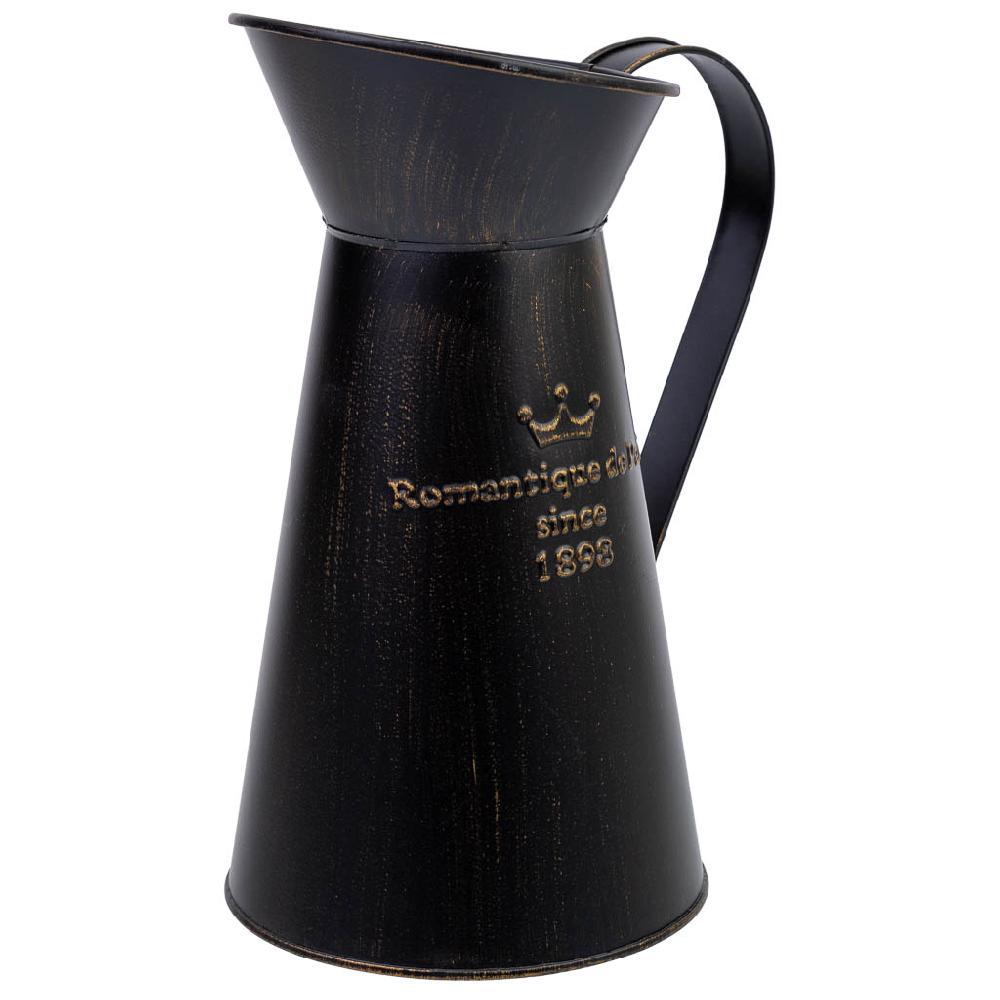 Creaciones meng HOGAR - MACETEROS CUBOS REGADERAS - jarra de metal negra