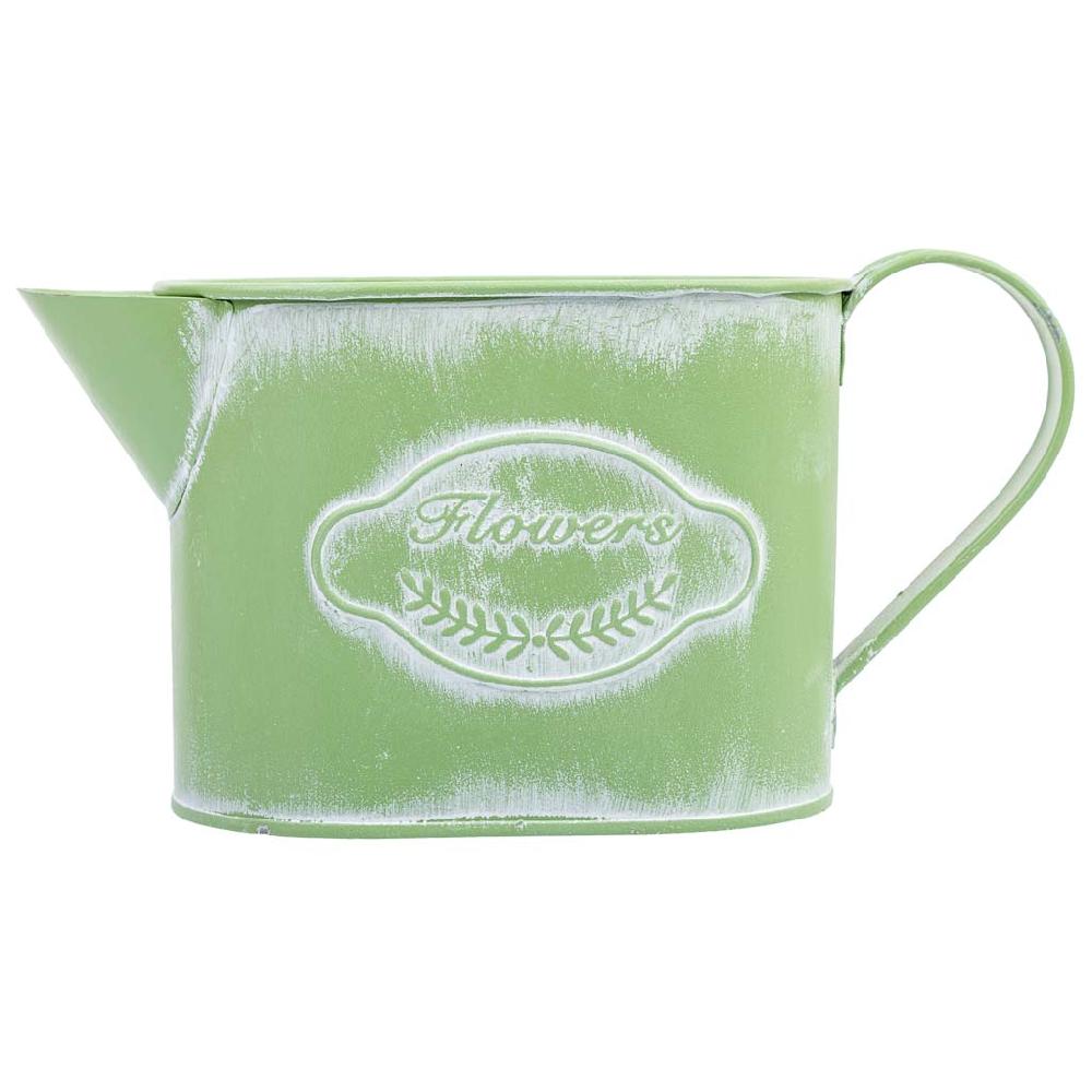 Creaciones Meng HOGAR - MACETEROS CUBOS REGADERAS - Regadera De Metal Verde