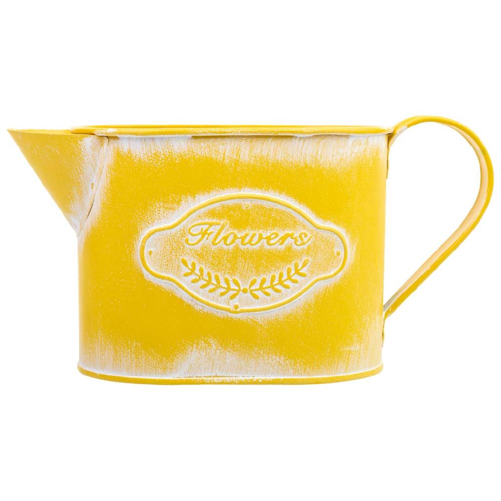 Creaciones Meng HOGAR - MACETEROS CUBOS REGADERAS - Regadera De Metal Amarillo