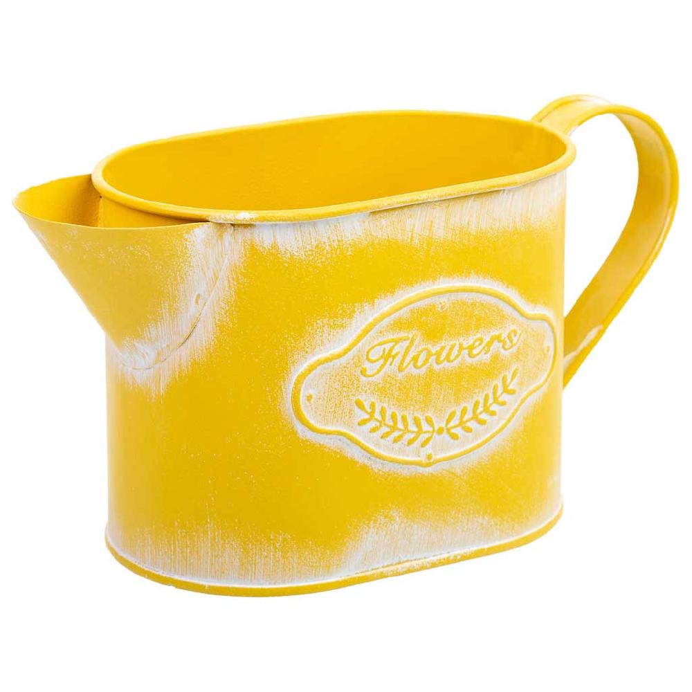 Creaciones meng HOGAR - MACETEROS CUBOS REGADERAS - regadera de metal amarillo