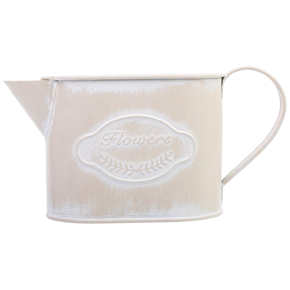 Creaciones Meng HOGAR - MACETEROS CUBOS REGADERAS - Regadera De Metal Blanca