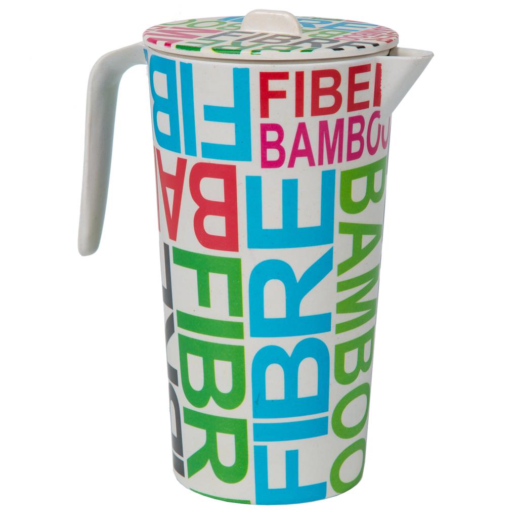 Creaciones Meng HOGAR - MENAJE - Jarra Y 4 Vasos De Bambu Set 5 Pzas