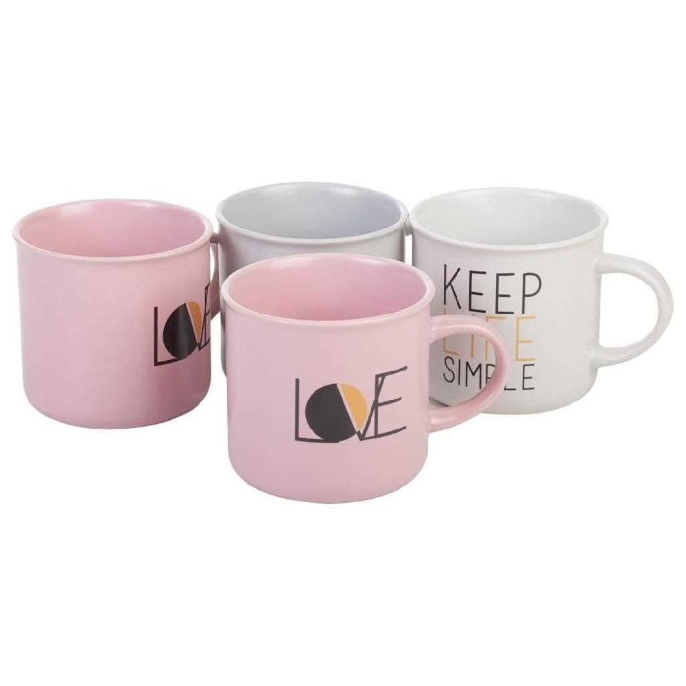 Creaciones meng HOGAR - MUGS BOLS Y TAZAS DESAYUNO - juego de 4 tazas de desayuno